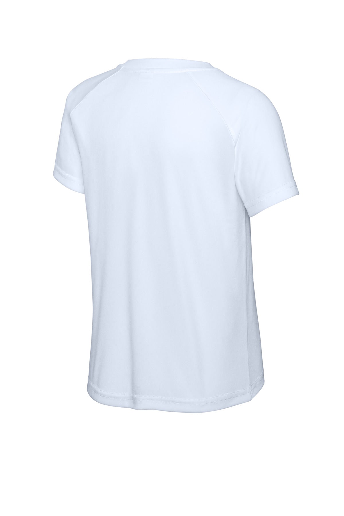 Sport-Tek Youth PosiCharge Competitor 2-Button Henley - White - flat back