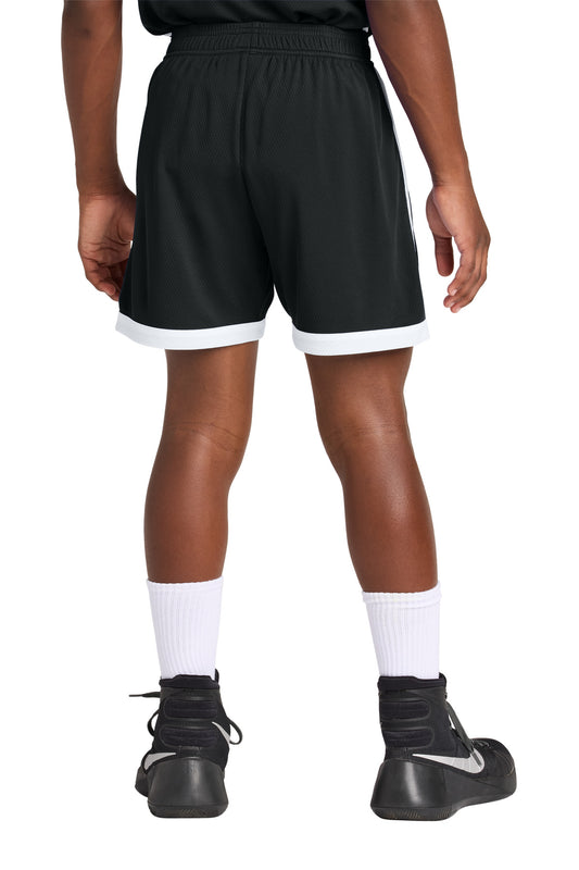 Sport-Tek Youth Rival Basketball 5 Short - Black/ White - back