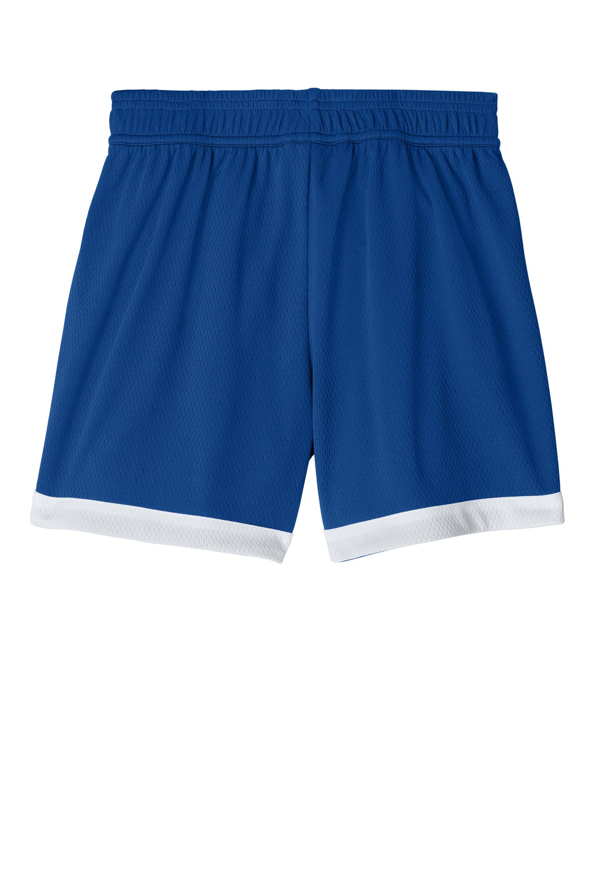 Sport-Tek Youth Rival Basketball 5 Short - True Royal/ White - flat back