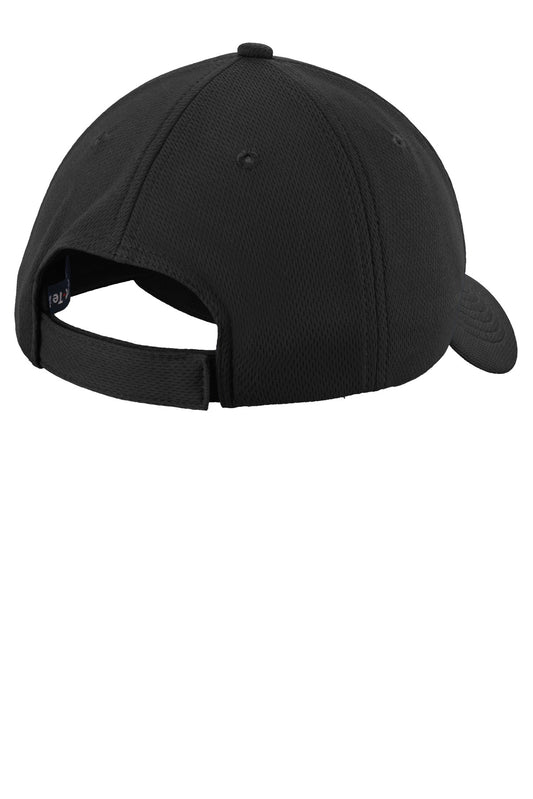 Sport-Tek Youth PosiCharge RacerMesh Cap - Black - flat back