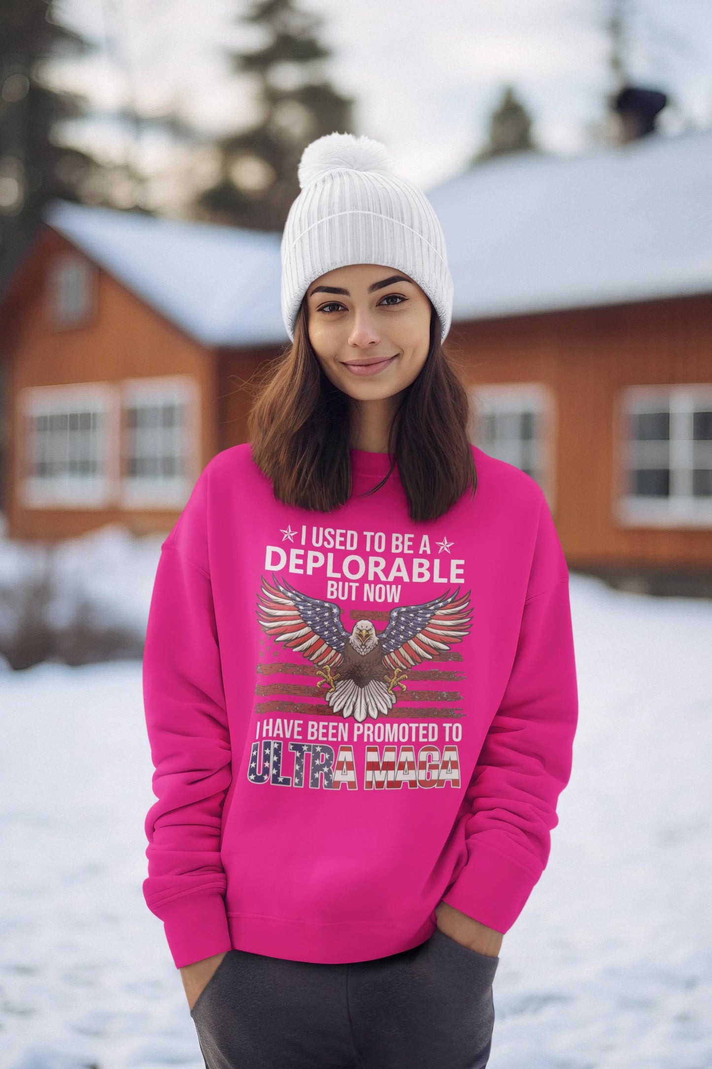 Ultra MAGA Bald Eagle Graphic Shirt – Patriotic "Promoted to Ultra MAGA" Tee, Hoodie, or Sweatshirt