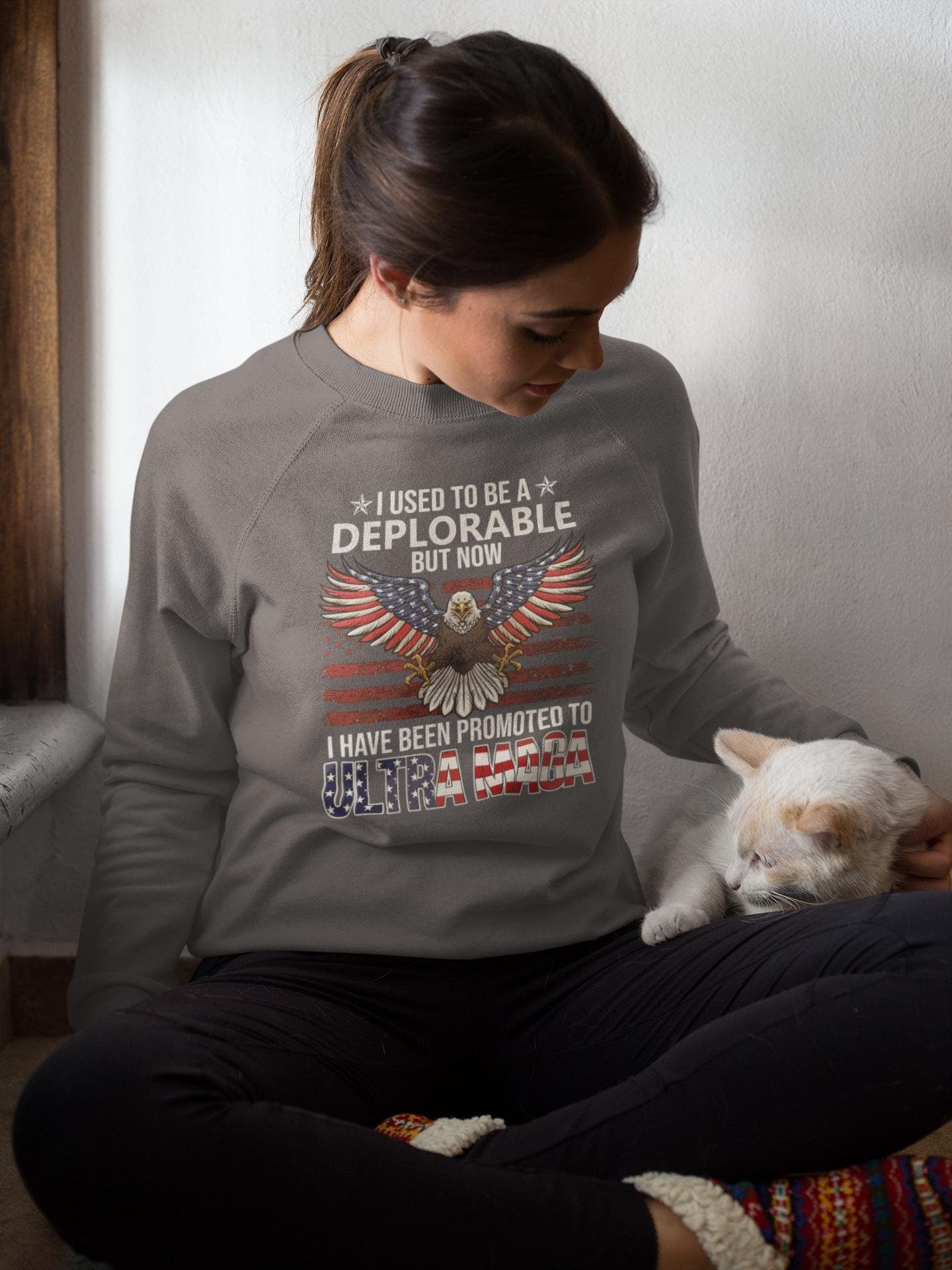 Ultra MAGA Bald Eagle Graphic Shirt – Patriotic "Promoted to Ultra MAGA" Tee, Hoodie, or Sweatshirt