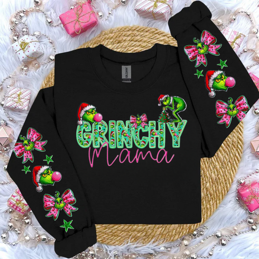 Adults Matching Grinchy MAMA