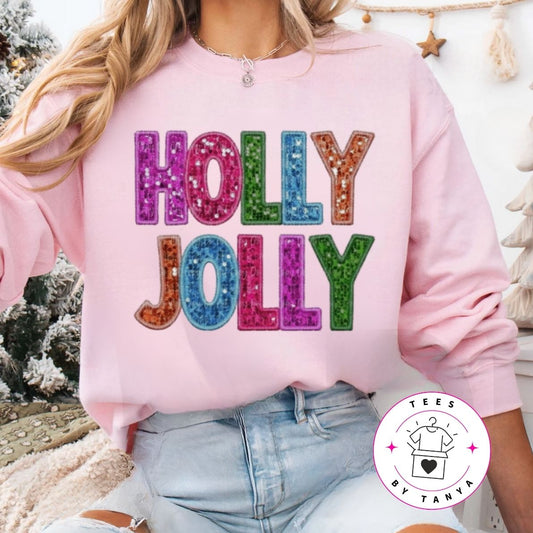 Colorful Holly Jolly Christmas Shirt