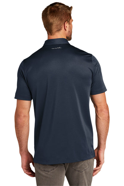 TravisMathew Cabana Chest Stripe Polo in Blue Nights, back on model