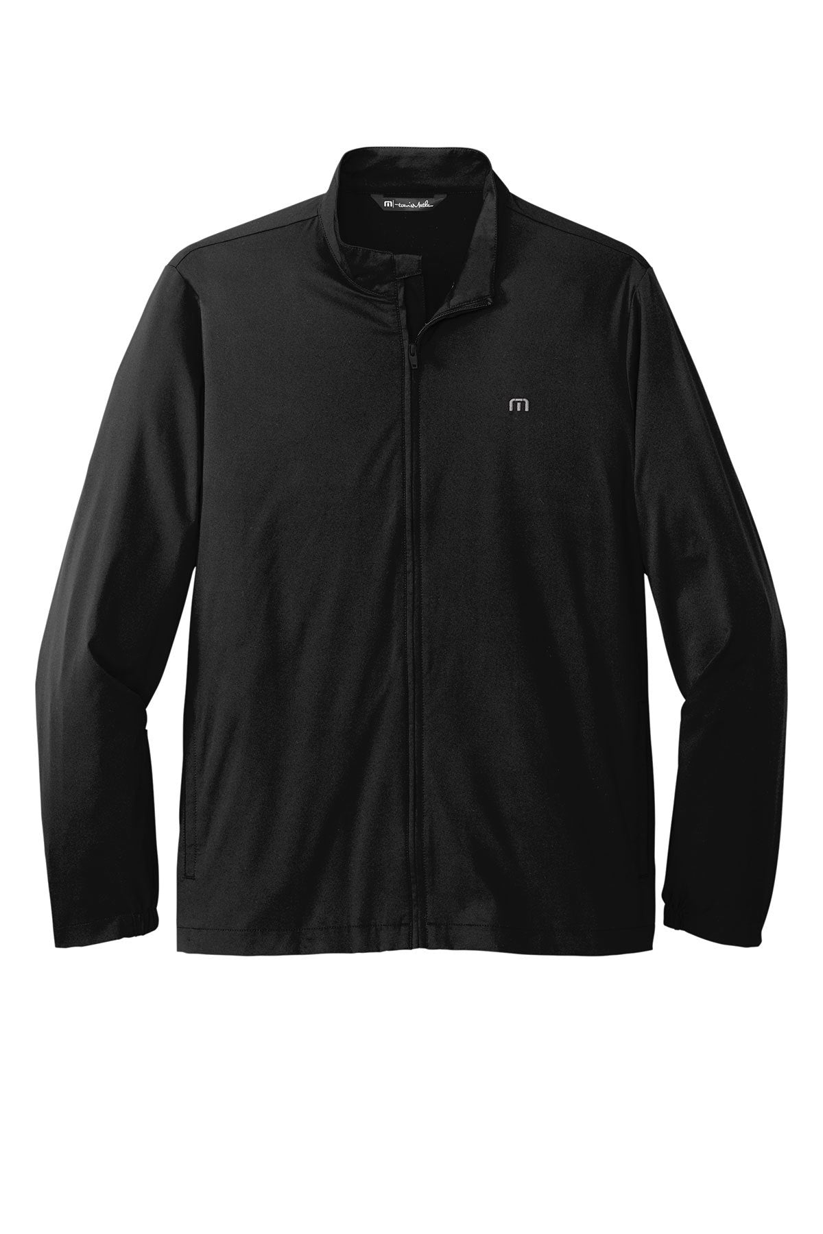 TravisMathew Surfside Full-Zip Jacket in Black, front flat