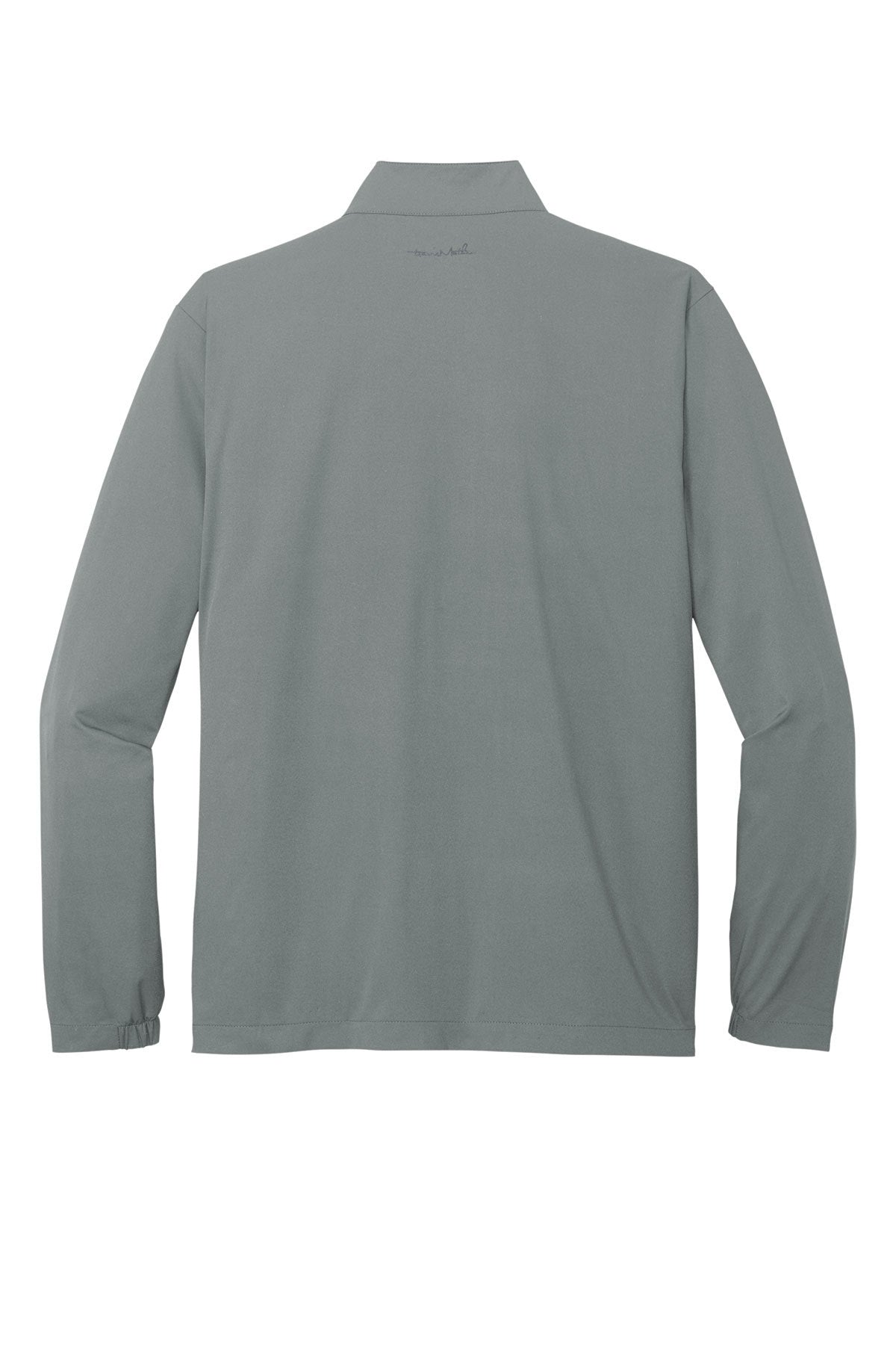 TravisMathew Surfside Full-Zip Jacket in Quiet Shade Grey Heather, back flat