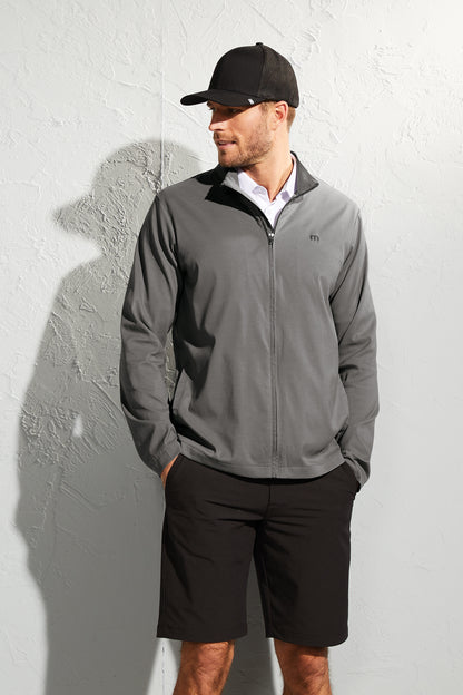 TravisMathew Surfside Full-Zip Jacket in Vintage Indigo/ Black, view