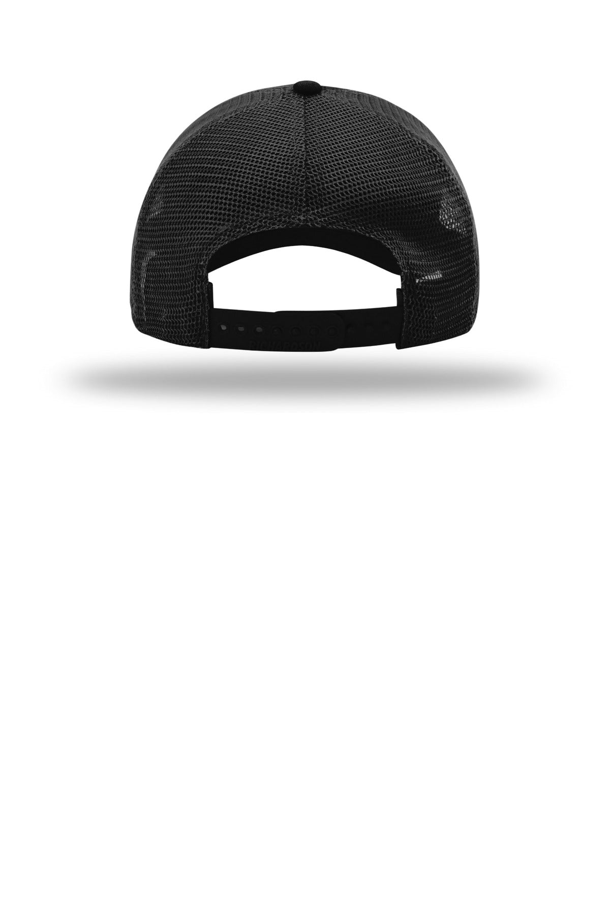 Richardson Garment Washed Trucker - Black - flat back