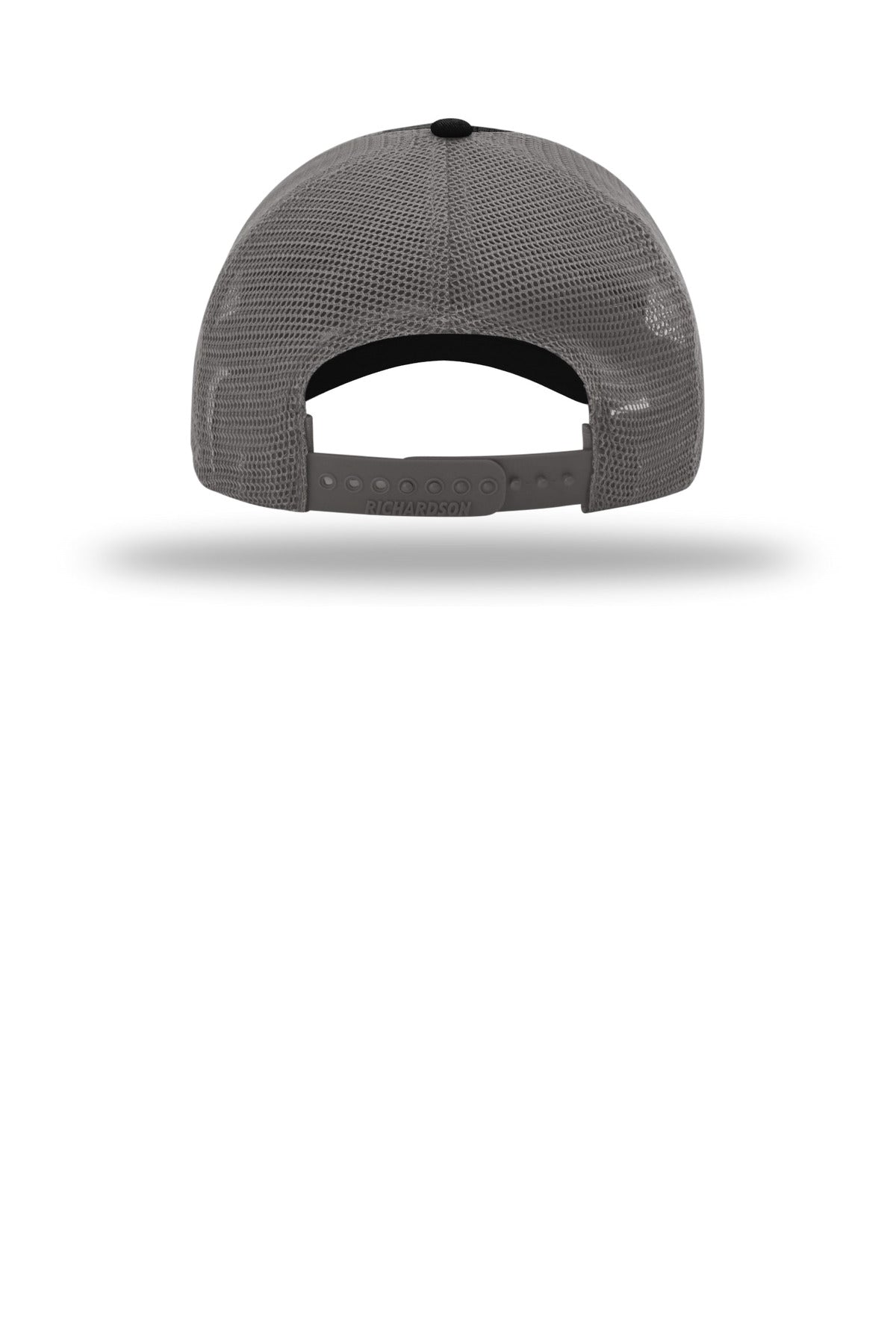 Richardson Garment Washed Trucker - Black/ Charcoal - flat back