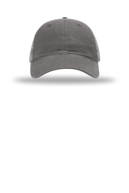Richardson Garment Washed Trucker - Charcoal - flat front