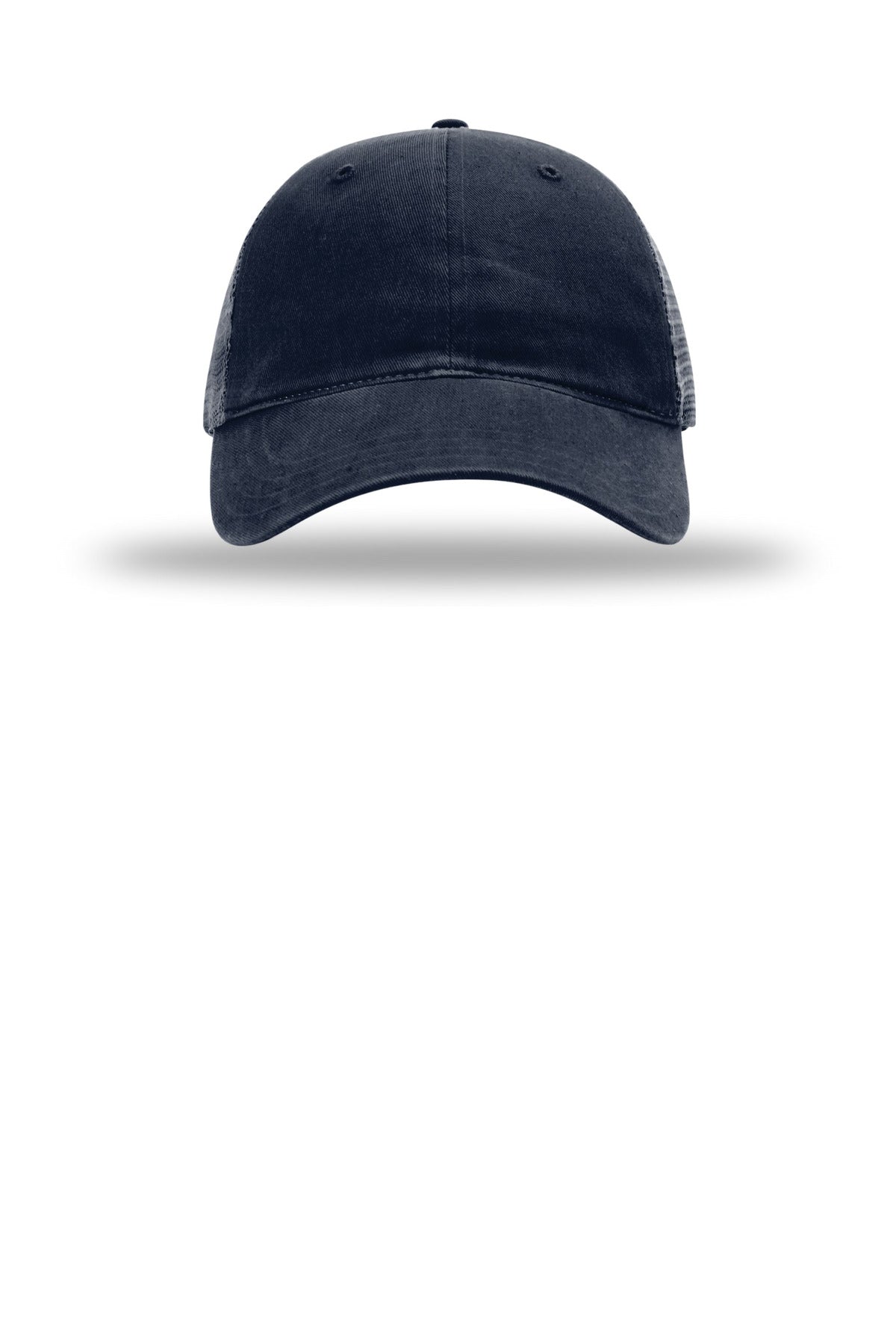 Richardson Garment Washed Trucker - Navy - flat front