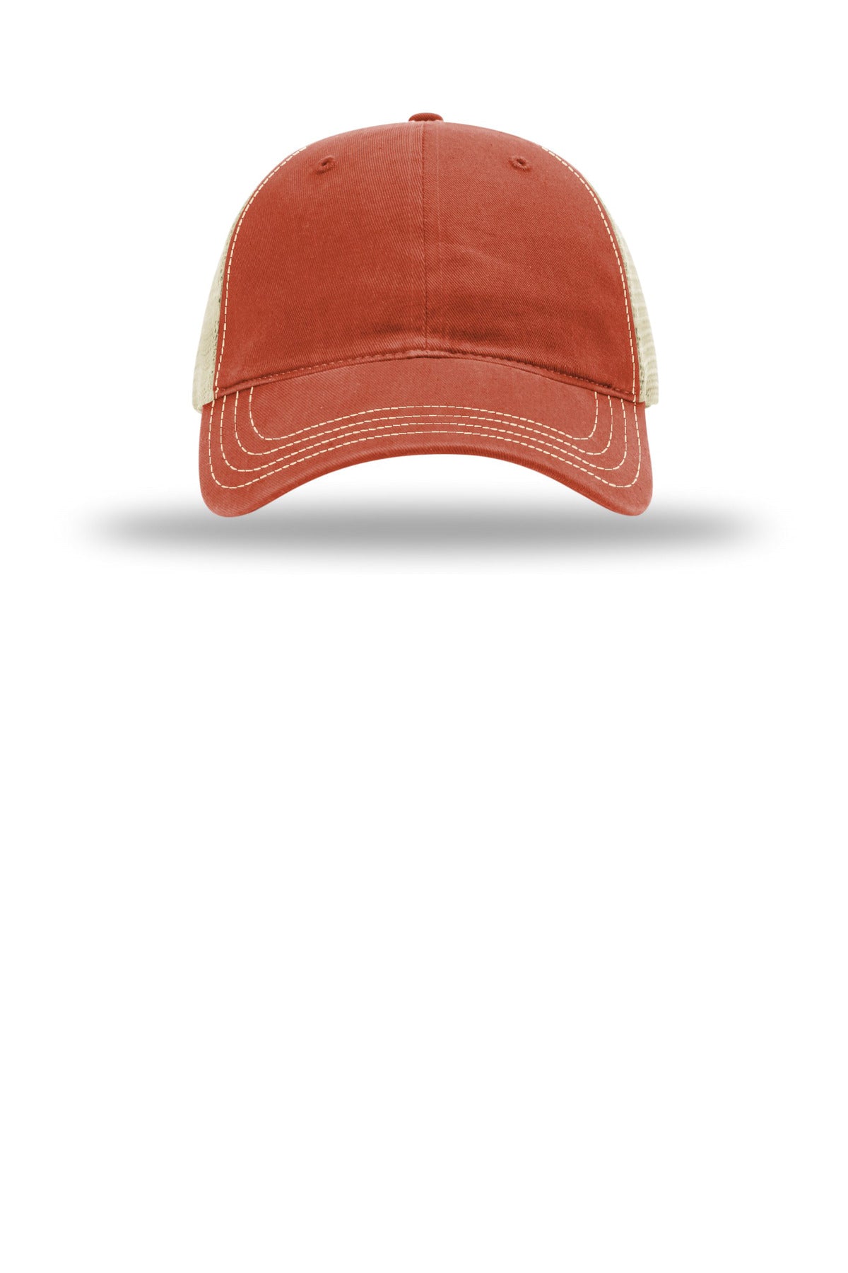 Richardson Garment Washed Trucker - T Orange/ Khaki - flat front
