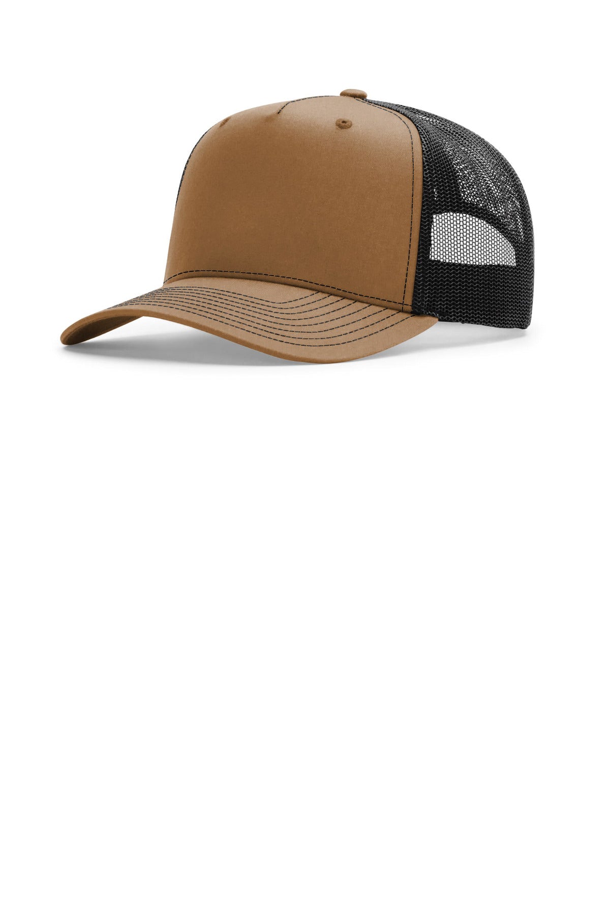 Richardson Five-Panel Champ Trucker - Caramel/ Black - front