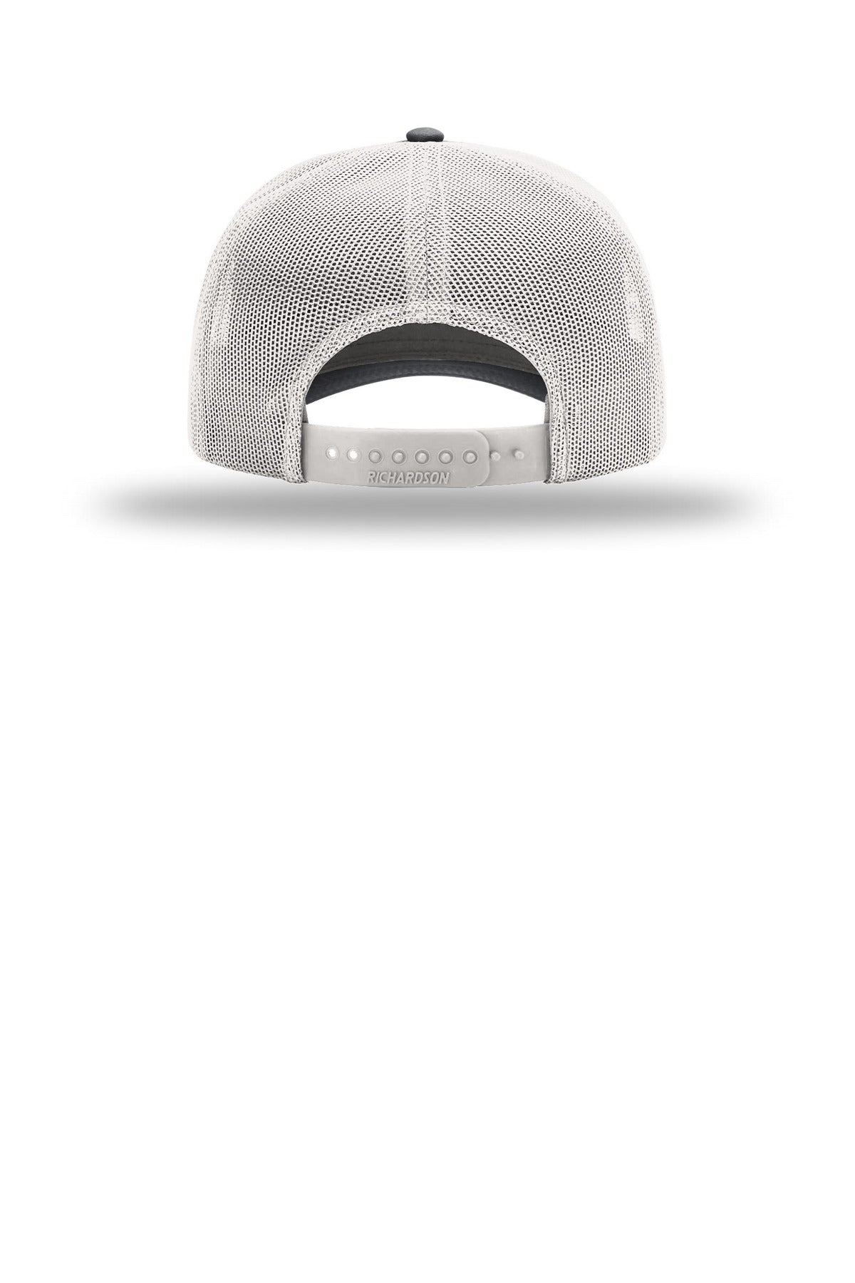 Richardson Five-Panel Champ Trucker - Charcoal/ Ice Grey - flat back