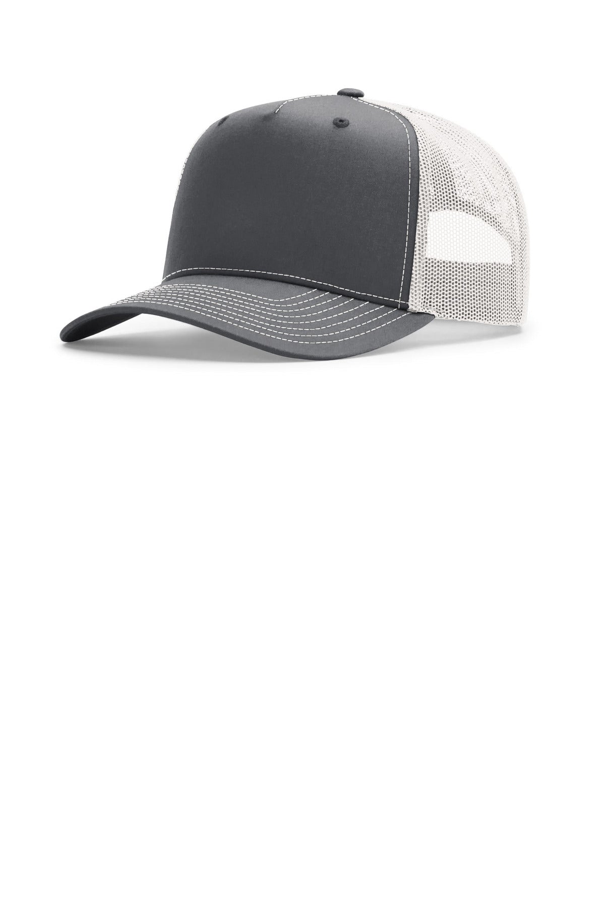 Richardson Five-Panel Champ Trucker - Charcoal/ Ice Grey - front