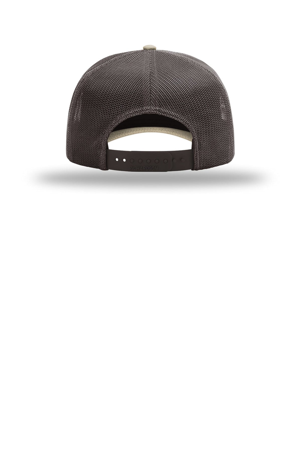 Richardson Five-Panel Champ Trucker - Khaki/ Coffee - flat back