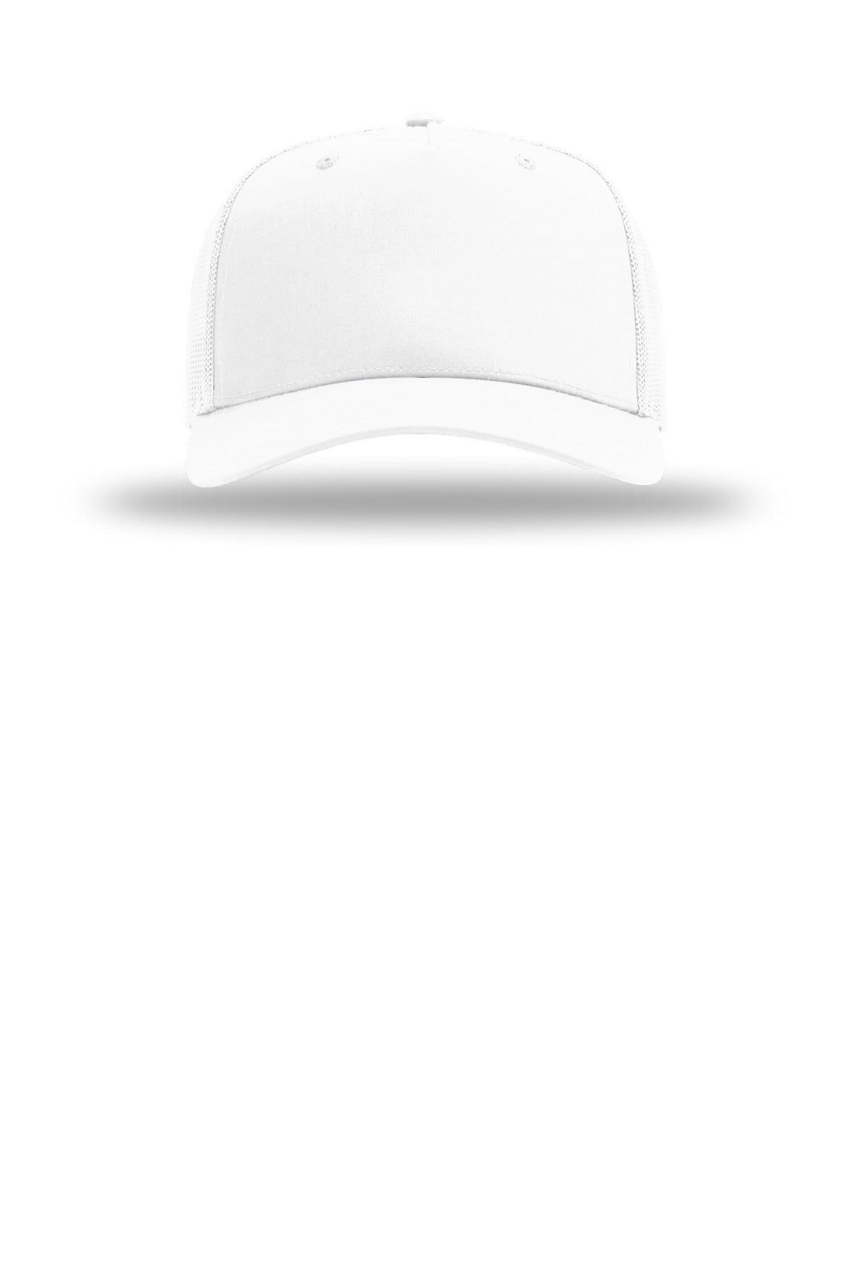 Richardson Five-Panel Champ Trucker - White - flat front