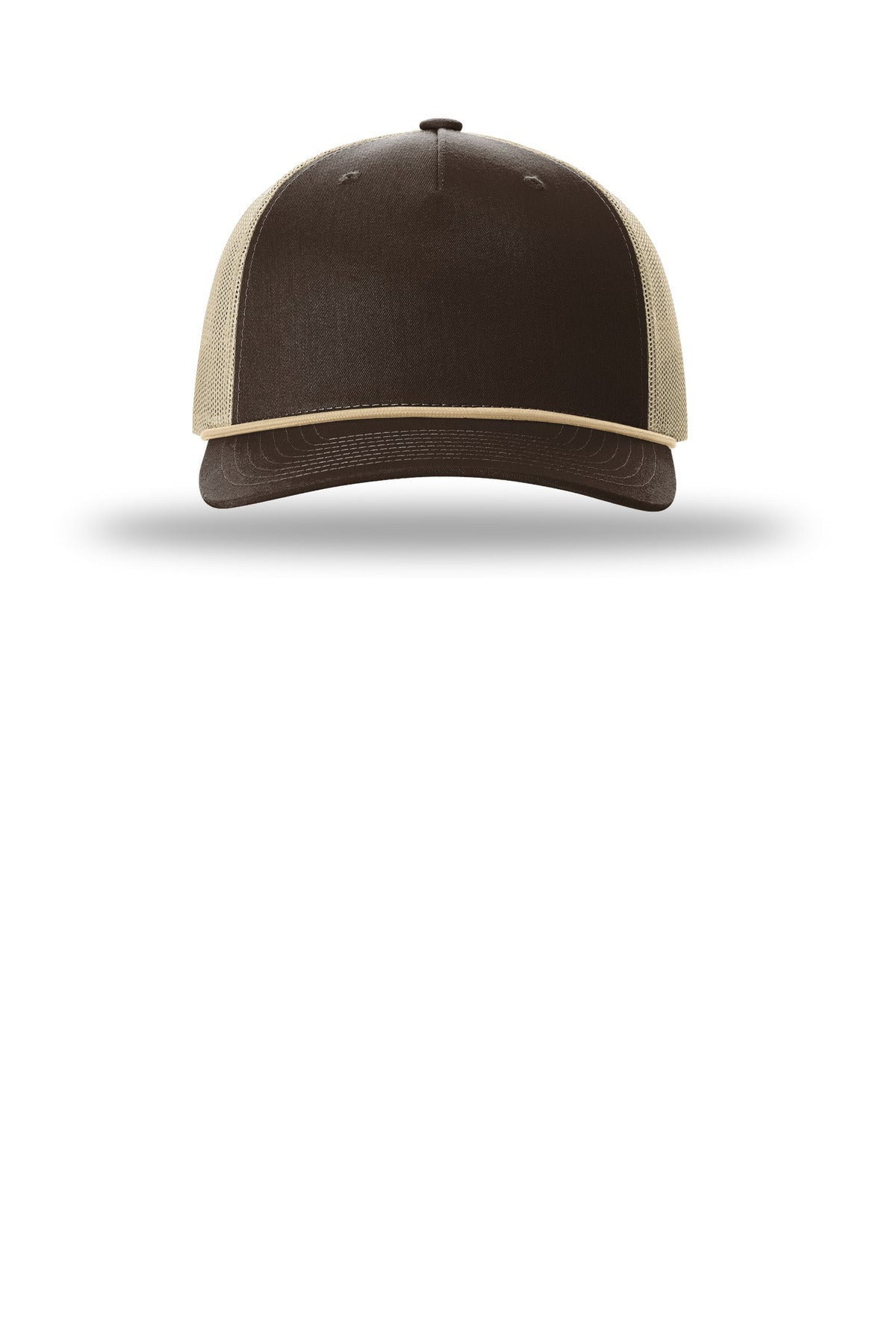 Richardson Five-Panel with Rope - Brown/ Khaki/ Khaki - flat front