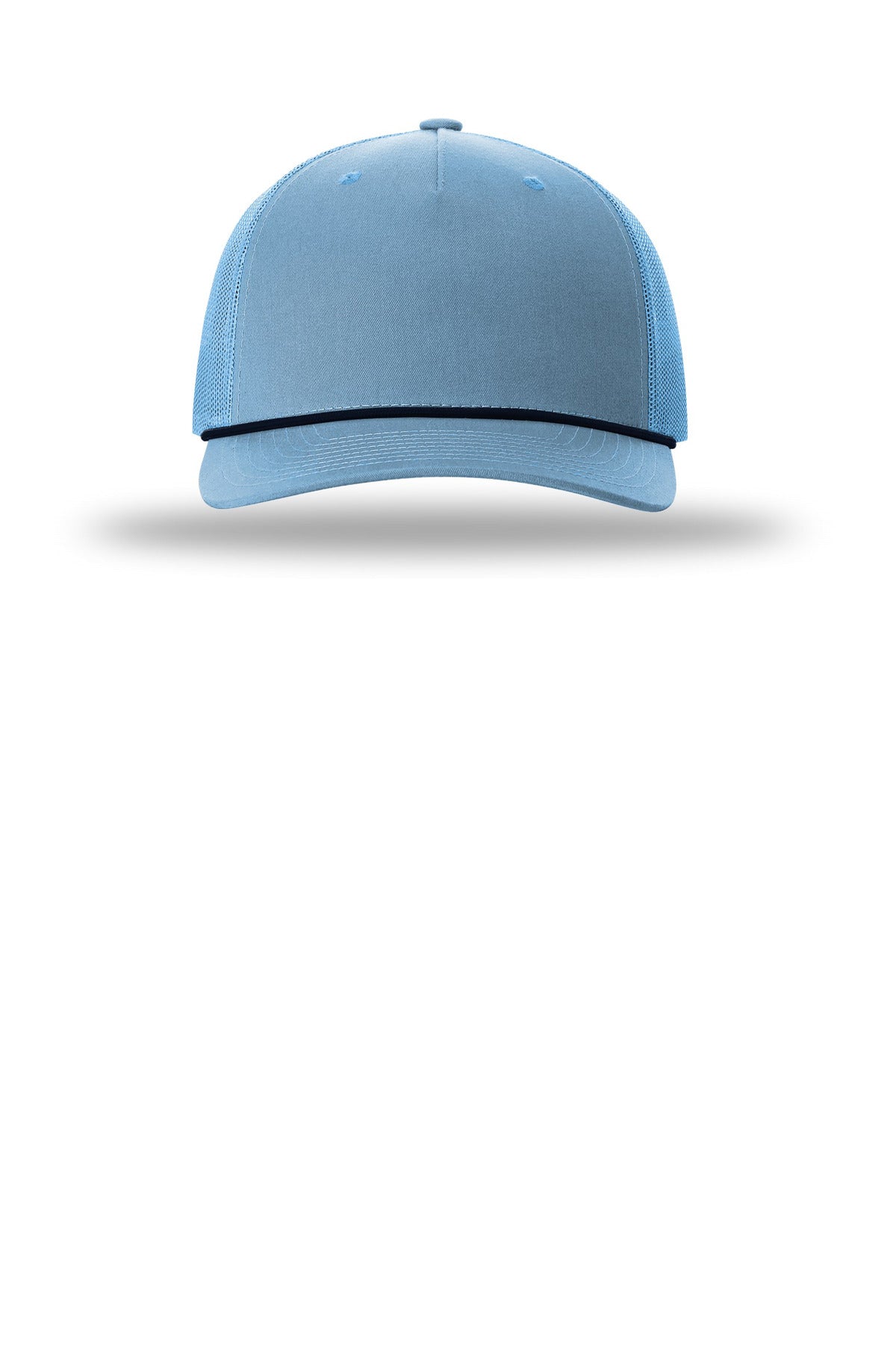 Richardson Five-Panel with Rope - Columbia Blue/ Navy - flat front