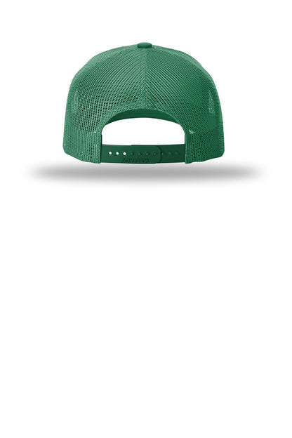 Richardson Five-Panel with Rope - Kelly/ White - flat back