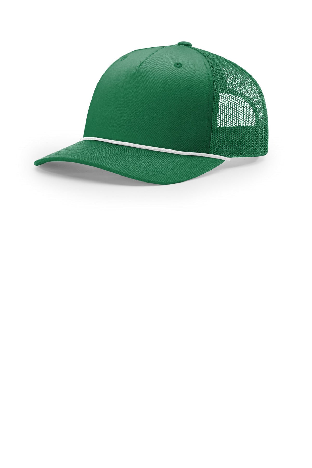 Richardson Five-Panel with Rope - Kelly/ White - front