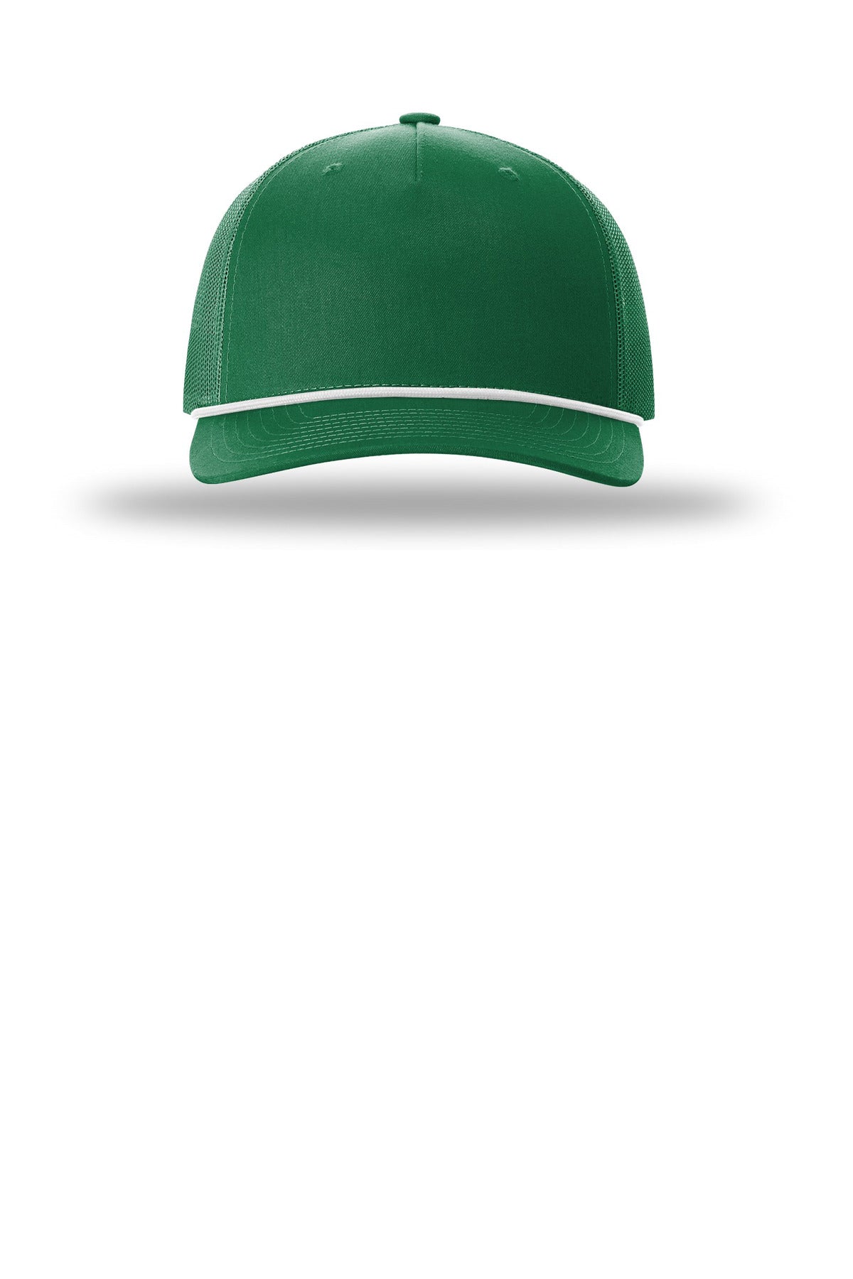 Richardson Five-Panel with Rope - Kelly/ White - flat front