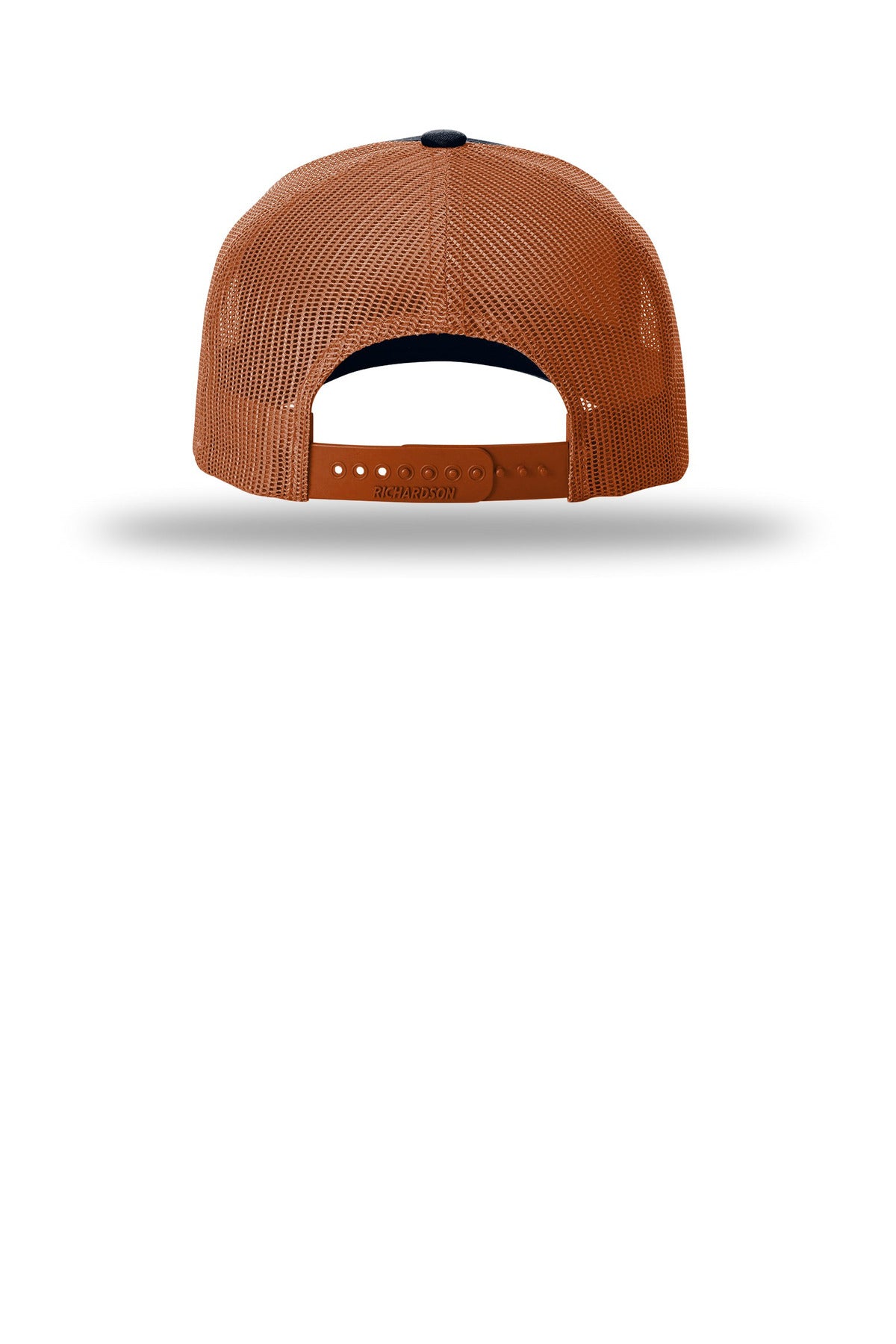 Richardson Five-Panel with Rope - Navy/ Dark Orange/ Dark Orange - flat back