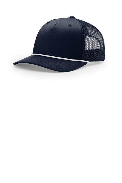 Richardson Five-Panel with Rope - Navy/ White - front