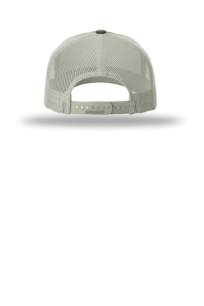 Richardson Five-Panel Trucker - Beetle/ Quarry - flat back