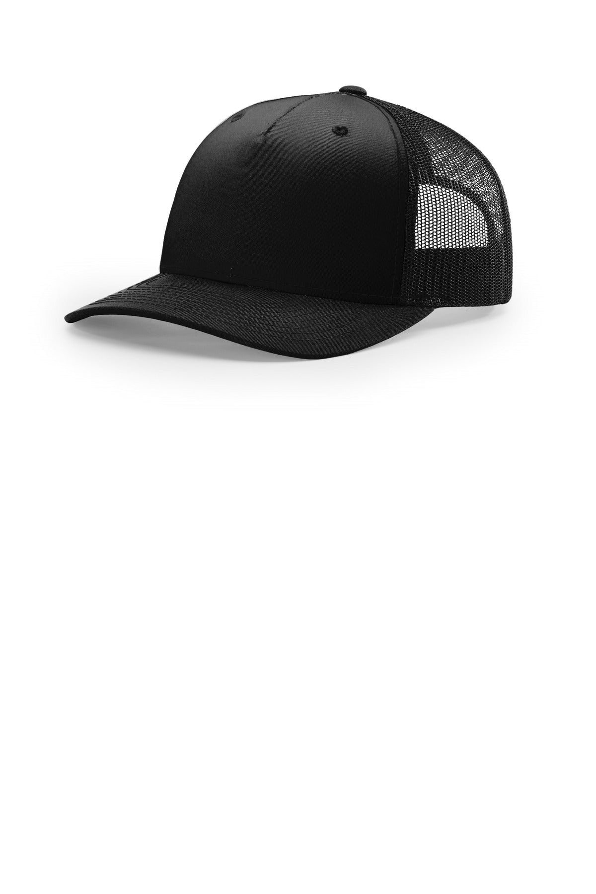 Richardson Five-Panel Trucker - Black - front