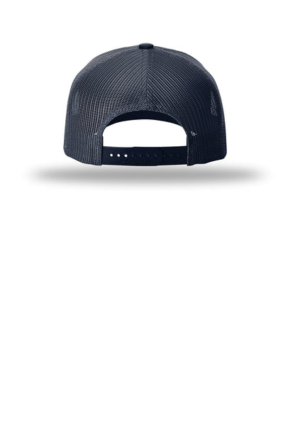 Richardson Five-Panel Trucker - Navy - flat back