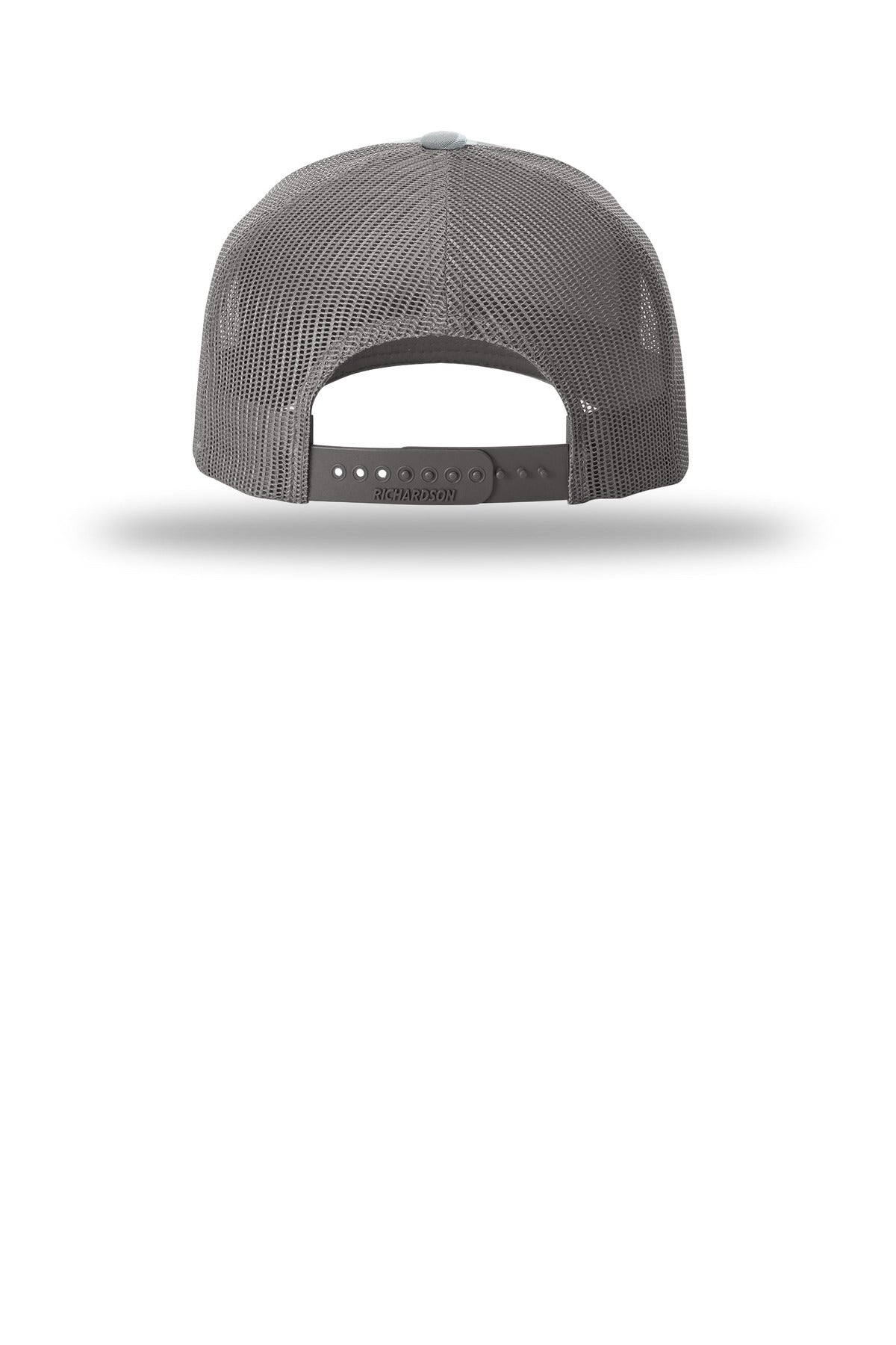 Richardson Printed Five-Panel Trucker - Saltwater Duck Camo/ Charcoal - flat back