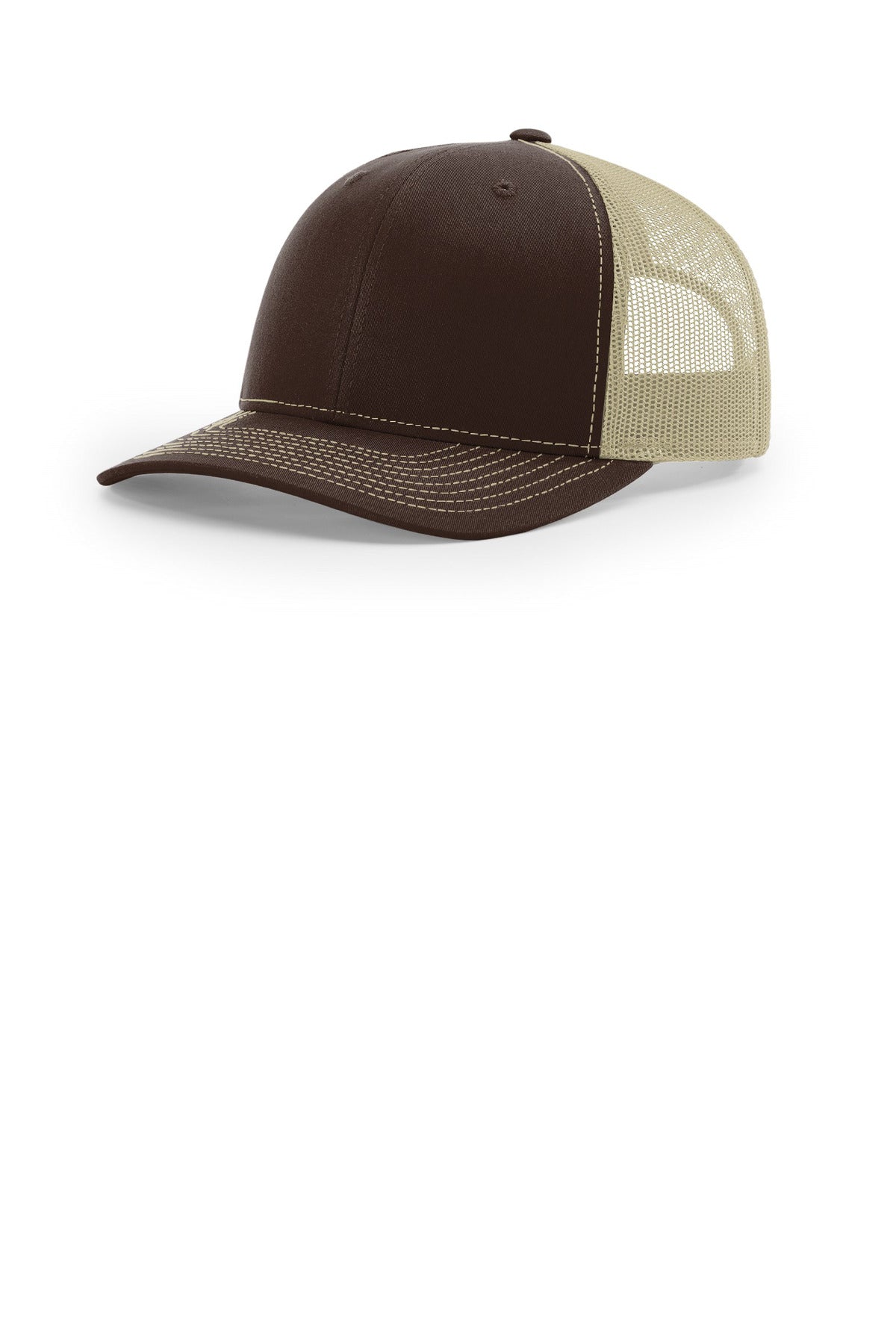 Richardson 112+ R-Flex Adjustable Trucker - Brown/ Khaki - front