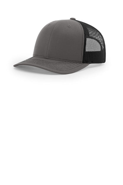 Richardson 112+ R-Flex Adjustable Trucker - Charcoal/ Black - front
