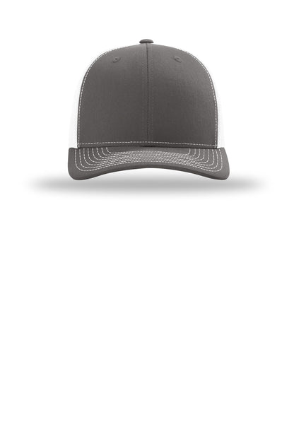 Richardson 112+ R-Flex Adjustable Trucker - Charcoal/ White - flat front