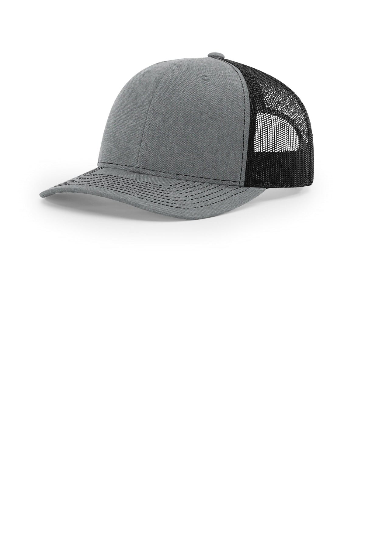 Richardson 112+ R-Flex Adjustable Trucker - Heather Grey/ Black - front