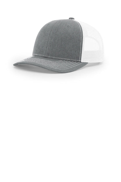 Richardson 112+ R-Flex Adjustable Trucker - Heather Grey/ White - front