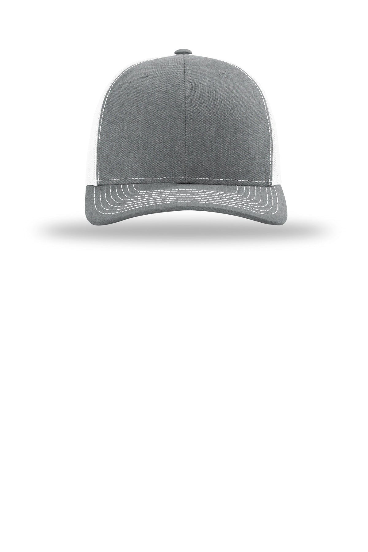 Richardson 112+ R-Flex Adjustable Trucker - Heather Grey/ White - flat front