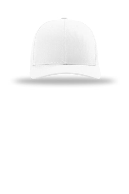 Richardson 112+ R-Flex Adjustable Trucker - White - flat front