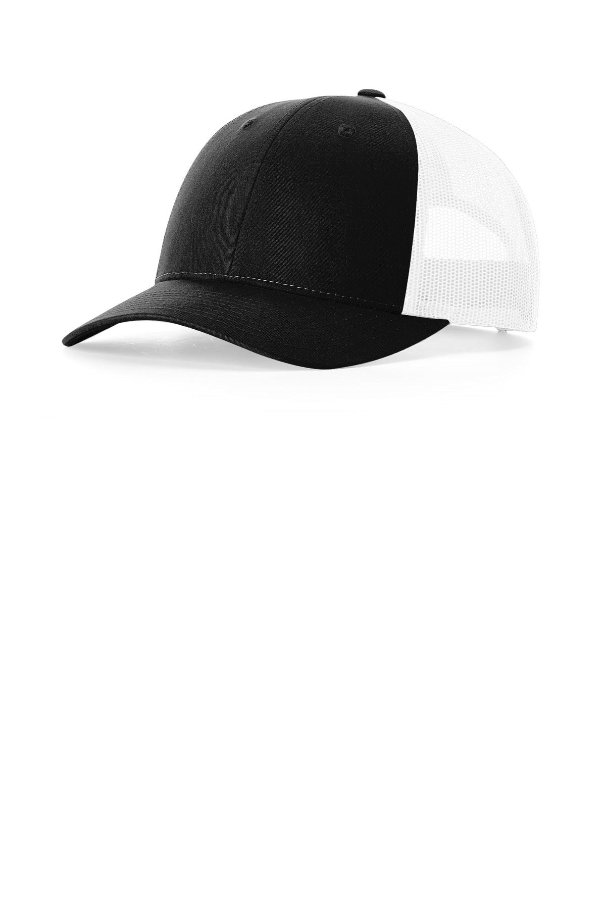 Richardson Low Pro Trucker - Black/ White - front