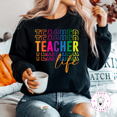 Colorful Teacher Life Shirt