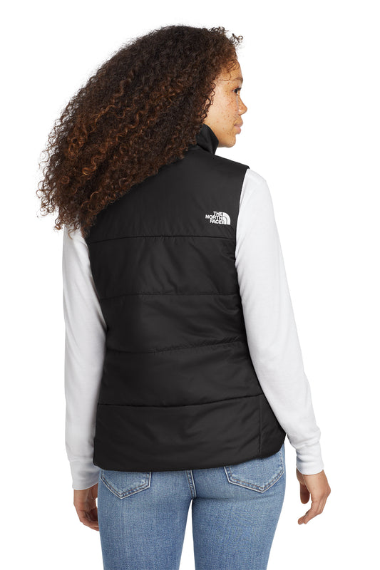 The North Face Women's Everyday Insulated Vest in TNF Black, back on model