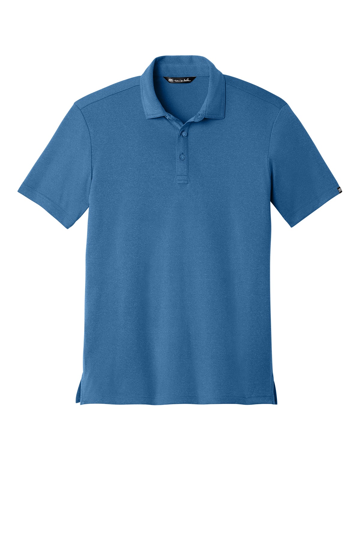 TravisMathew Coto Performance Polo in Federal Blue, front flat