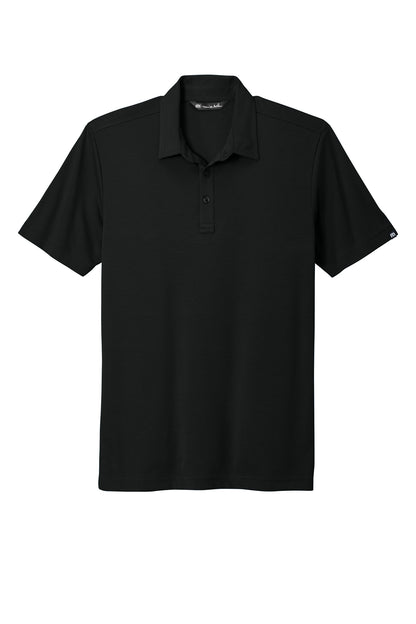 TravisMathew Oceanside Solid Polo in Black, front flat