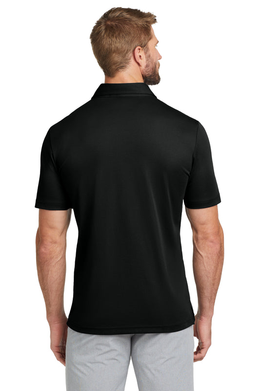 TravisMathew Oceanside Solid Polo in Black, back on model