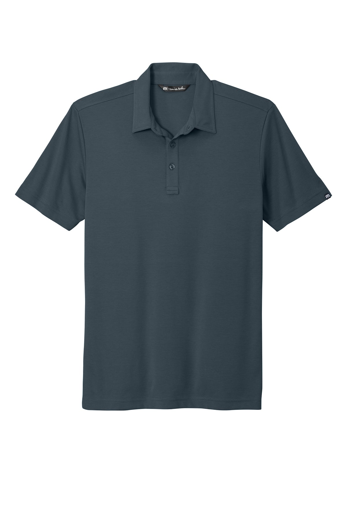TravisMathew Oceanside Solid Polo in Blue Nights, front flat