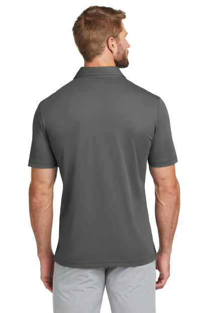 TravisMathew Oceanside Solid Polo in Quiet Shade Grey, back on model