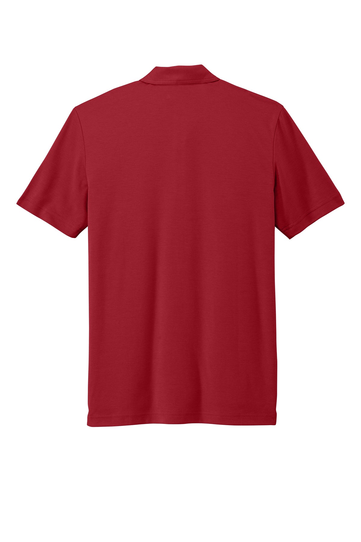 TravisMathew Oceanside Solid Polo in Scooter Red, back flat