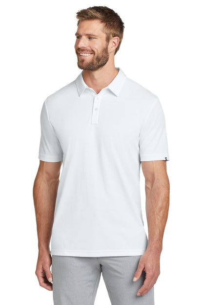 TravisMathew Oceanside Solid Polo in White, front on model